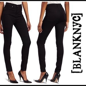 Blank NYC 12” High Waisted Black Skinny Jeans